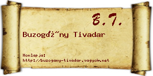 Buzogány Tivadar névjegykártya