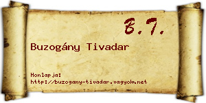 Buzogány Tivadar névjegykártya